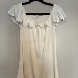 Banana Republic Cream Womens Y2K Top Size S 90s Feminine Blouse Summer Resort